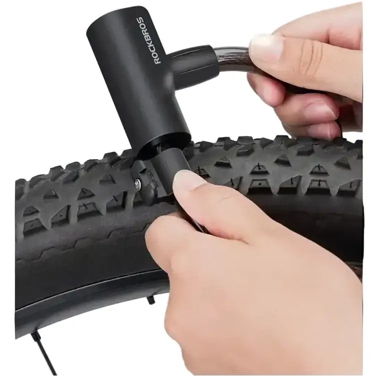 Portable Zinc Alloy Bicycle Cable Lock with Keys by Habicare