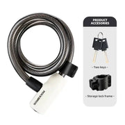 Portable Zinc Alloy Bicycle Cable Lock with Keys by Habicare