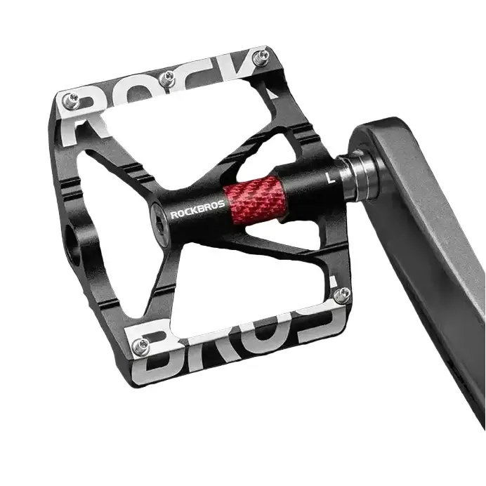 Rockbros Alloy Bearing MTB Bike Pedals, Reflective Anti-Slip Flat Platform by Habicare