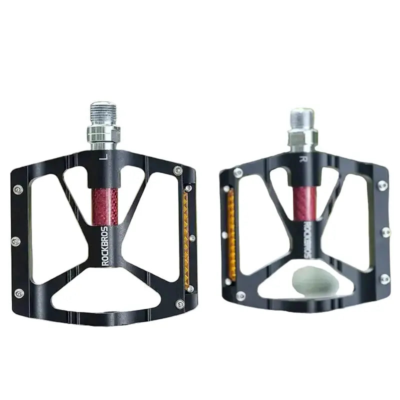 Rockbros Alloy Bearing MTB Bike Pedals, Reflective Anti-Slip Flat Platform by Habicare