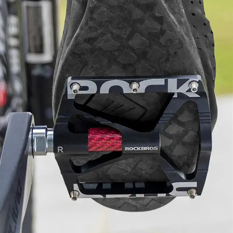 Rockbros Alloy Bearing MTB Bike Pedals, Reflective Anti-Slip Flat Platform by Habicare