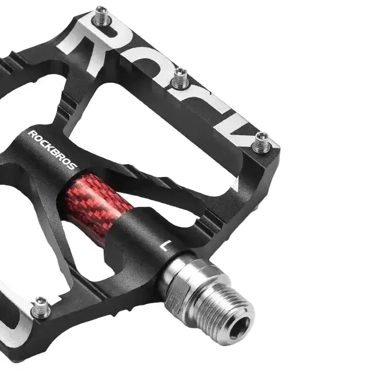 Rockbros Alloy Bearing MTB Bike Pedals, Reflective Anti-Slip Flat Platform by Habicare