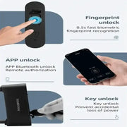 Rockbros Bluetooth Fingerprint Bicycle U-Lock by Habicare
