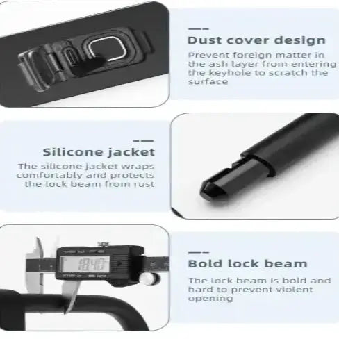 Rockbros Bluetooth Fingerprint Bicycle U-Lock by Habicare