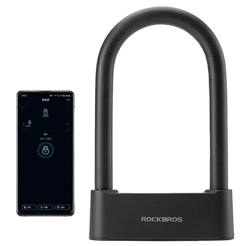 Rockbros Bluetooth Fingerprint Bicycle U-Lock by Habicare