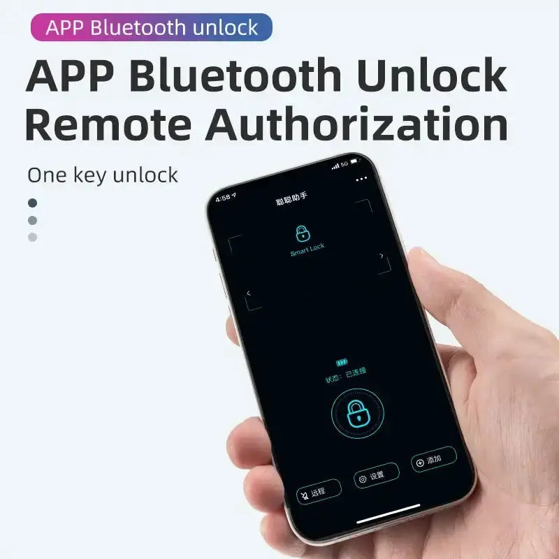 Rockbros Bluetooth Fingerprint Bicycle U-Lock by Habicare