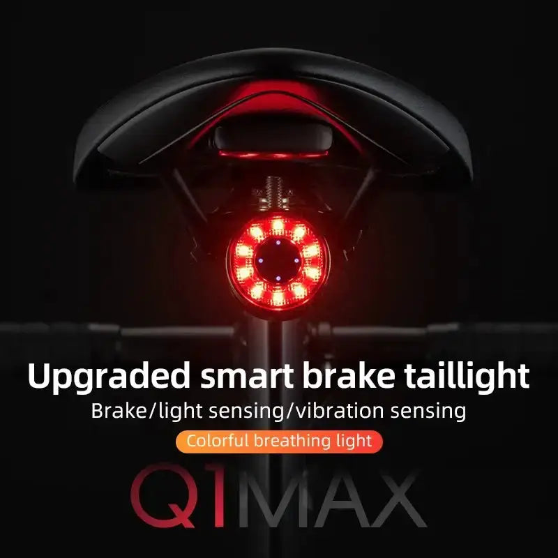 Smart Brake-Sensing Bicycle Tail Light, Waterproof & Rechargeable by Habicare