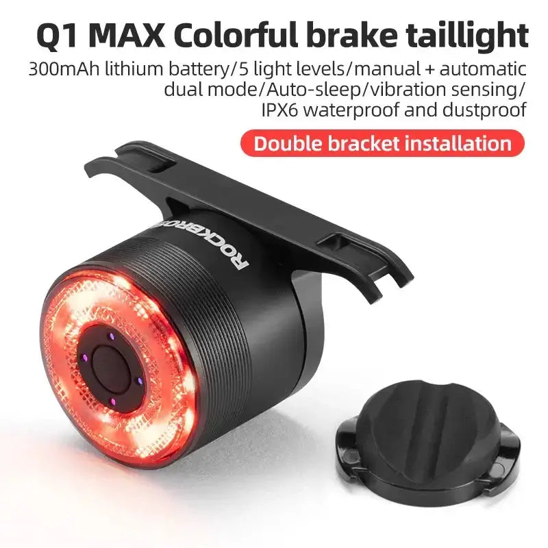 Smart Brake-Sensing Bicycle Tail Light, Waterproof & Rechargeable by Habicare
