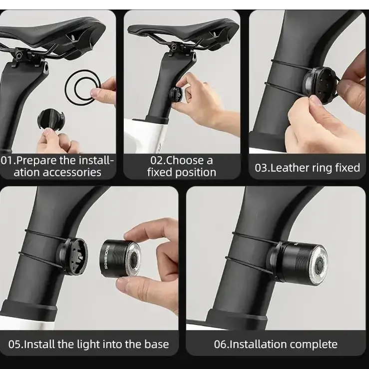 Smart Brake-Sensing Bicycle Tail Light, Waterproof & Rechargeable by Habicare