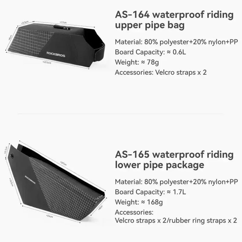 Ultralight Waterproof Bicycle Frame Tube Bag by Habicare