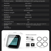 GPS Bicycle Computer, Waterproof Digital Speedometer & Odometer by Habicare