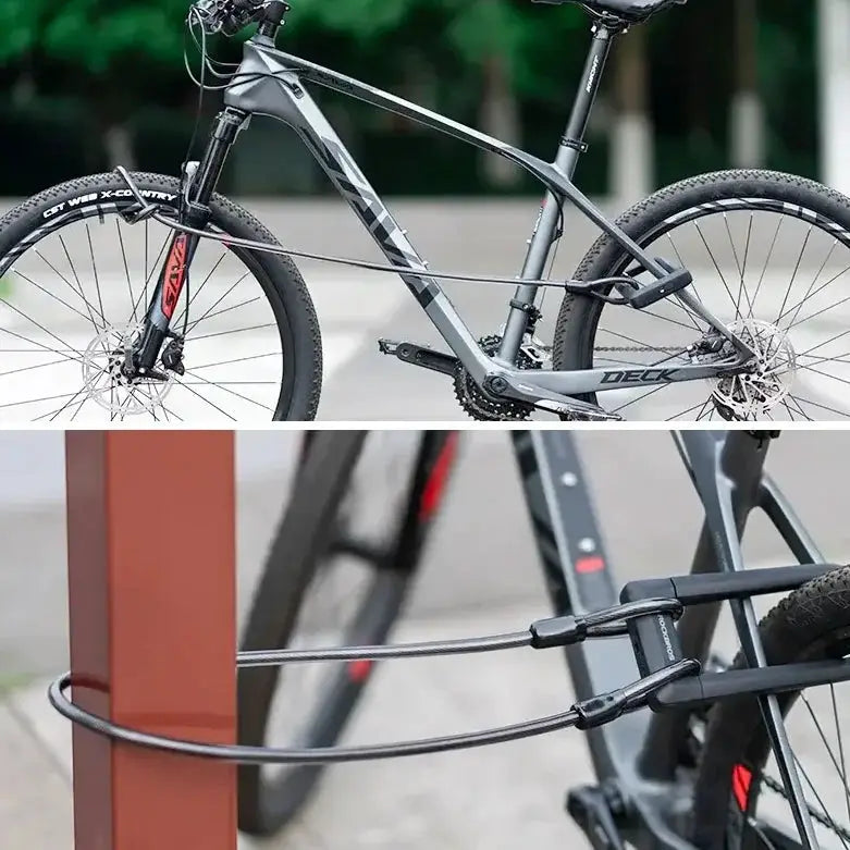 Silicone U-Shaped Anti-Theft Lock for Bicycle, Motorcycle & E-Bikes by Habicare