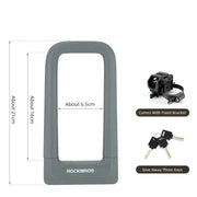 Silicone U-Shaped Anti-Theft Lock for Bicycle, Motorcycle & E-Bikes by Habicare