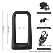 Silicone U-Shaped Anti-Theft Lock for Bicycle, Motorcycle & E-Bikes by Habicare