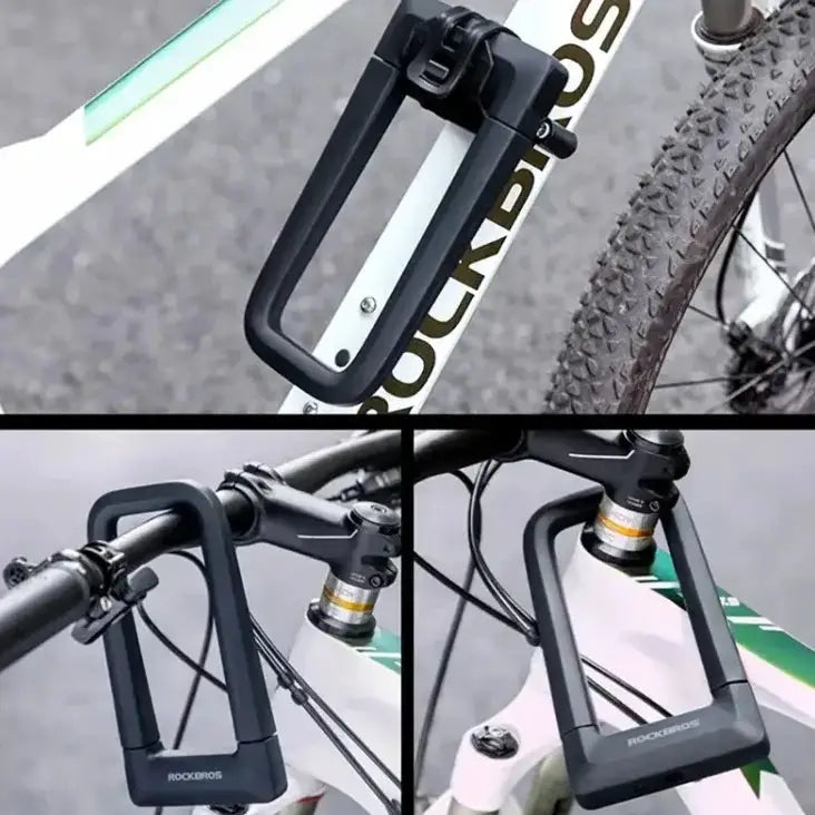 Silicone U-Shaped Anti-Theft Lock for Bicycle, Motorcycle & E-Bikes by Habicare