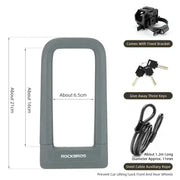 Silicone U-Shaped Anti-Theft Lock for Bicycle, Motorcycle & E-Bikes by Habicare