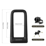 Silicone U-Shaped Anti-Theft Lock for Bicycle, Motorcycle & E-Bikes by Habicare