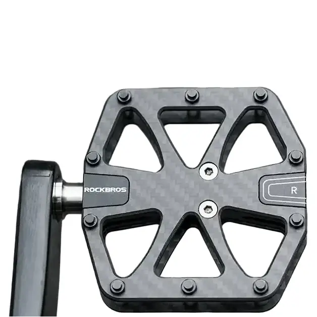 Rockbros 3-Bearing Carbon Fiber Bike Pedals, Ultra-Light Anti-Slip MTB & Road Cycling Pedals by Habicare