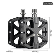 Rockbros 3-Bearing Carbon Fiber Bike Pedals, Ultra-Light Anti-Slip MTB & Road Cycling Pedals by Habicare