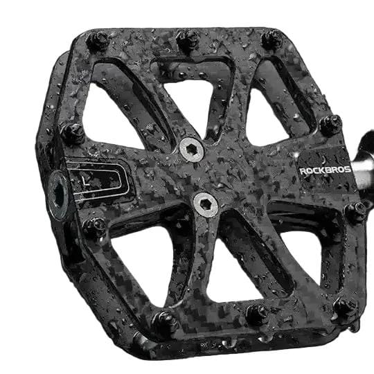 Rockbros 3-Bearing Carbon Fiber Bike Pedals, Ultra-Light Anti-Slip MTB & Road Cycling Pedals by Habicare
