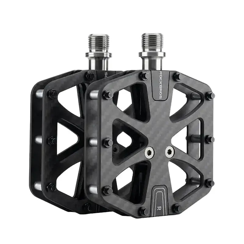 Rockbros 3-Bearing Carbon Fiber Bike Pedals, Ultra-Light Anti-Slip MTB & Road Cycling Pedals by Habicare