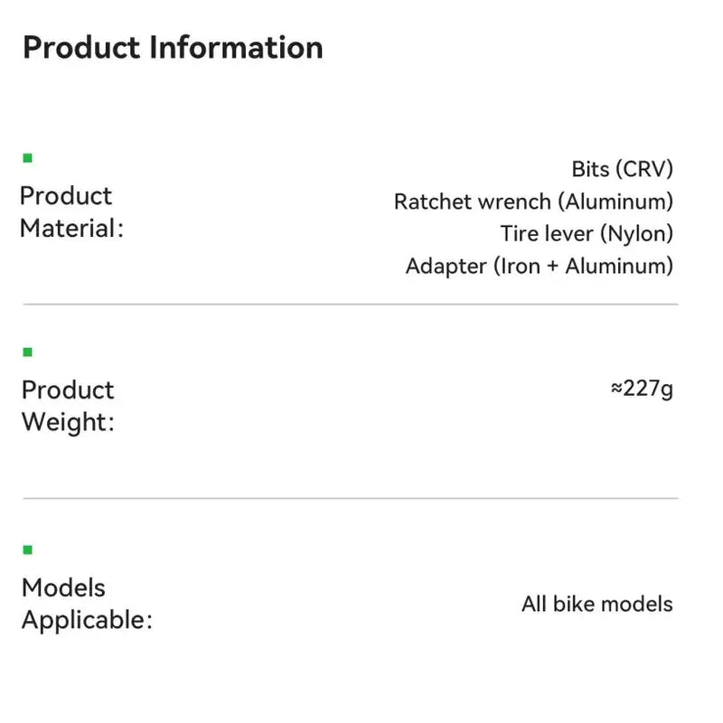 Habicare Multifunctional Bicycle Ratchet Wrench Set Multifunctional Bicycle Ratchet Wrench Set