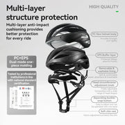 Habicare Adjustable Cycling Helmet 58–62cm with Integrated Magnetic Goggles Adjustable Cycling Helmet 58–62cm with Integrated Magnetic Goggles
