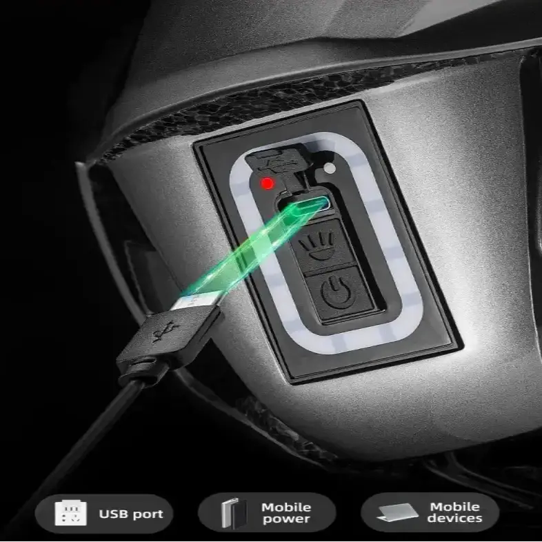 Cycling Helmet with Rechargeable Type-C LED Light by Habicare