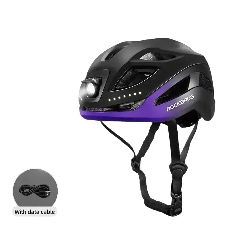 Cycling Helmet with Rechargeable Type-C LED Light by Habicare