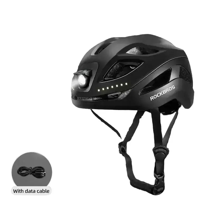 Cycling Helmet with Rechargeable Type-C LED Light by Habicare