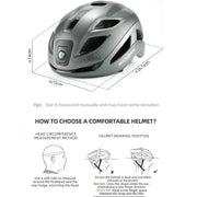 Cycling Helmet with Rechargeable Type-C LED Light by Habicare