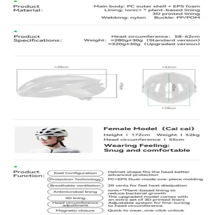 Lightweight Cycling Helmet (different colours available) by Habicare