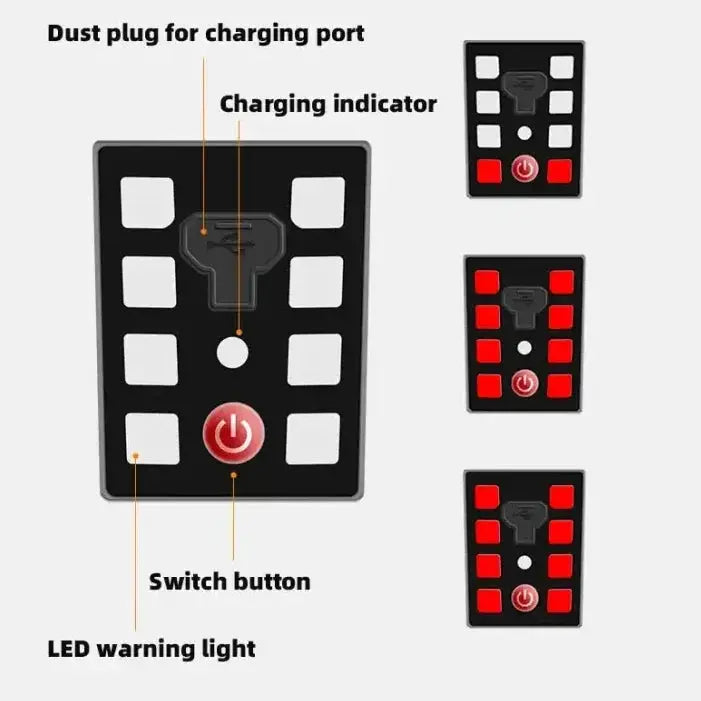 Cycling Helmet with USB Rechargeable Rear Light by Habicare