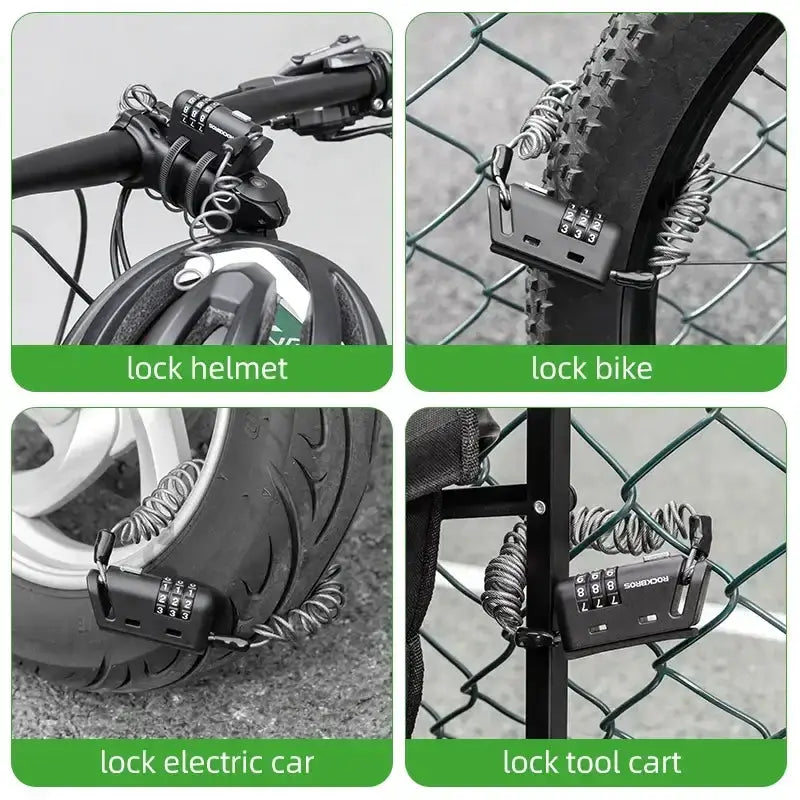 Rockbros Mini 3-Digit Combination Anti-Theft Lock for Bicycle by Habicare