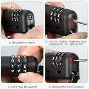 Rockbros Mini 3-Digit Combination Anti-Theft Lock for Bicycle by Habicare