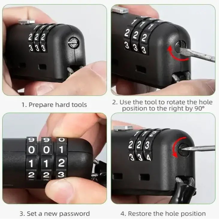 Rockbros Mini 3-Digit Combination Anti-Theft Lock for Bicycle by Habicare