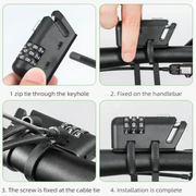 Rockbros Mini 3-Digit Combination Anti-Theft Lock for Bicycle by Habicare