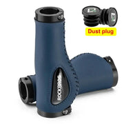Leather & Silicone MTB Bicycle Grips by Habicare