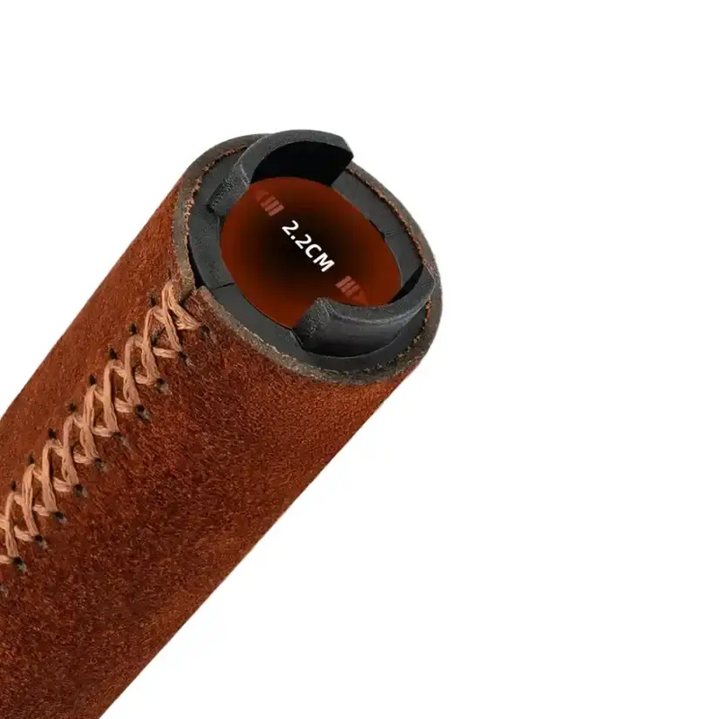 Leather & Silicone MTB Bicycle Grips by Habicare