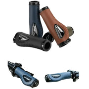 Leather & Silicone MTB Bicycle Grips by Habicare