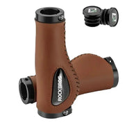 Leather & Silicone MTB Bicycle Grips by Habicare