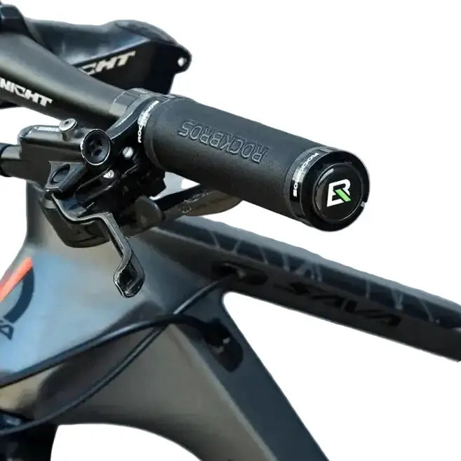 Leather & Silicone MTB Bicycle Grips by Habicare
