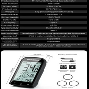 Bicycle Computer, Bluetooth 5.0 Wireless Speedometer by Habicare