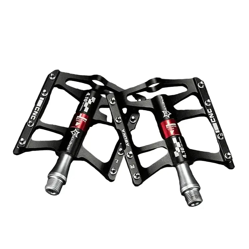 Rockbros Ultralight Aluminum Alloy MTB Pedals, 4-Bearing Flat Platform by Habicare