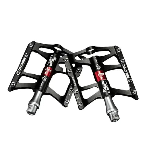 Habicare Rockbros Ultralight Aluminum Alloy MTB Pedals, 4-Bearing Flat Platform Rockbros Ultralight MTB Pedals With 4 Bearings