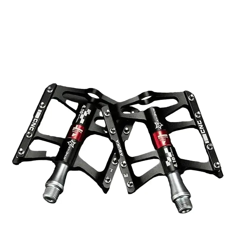 Rockbros Ultralight Aluminum Alloy MTB Pedals, 4-Bearing Flat Platform by Habicare
