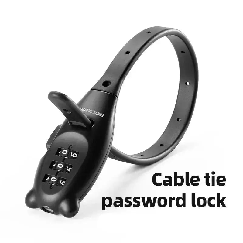 Rockbros Adjustable Zinc Alloy Cable Lock with Password by Habicare
