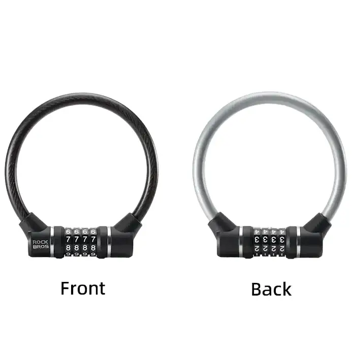 Rockbros 4-Digit Combination Steel Cable Bicycle Lock by Habicare