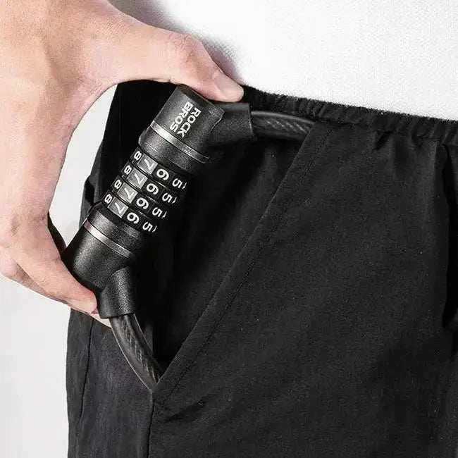 Rockbros 4-Digit Combination Steel Cable Bicycle Lock by Habicare