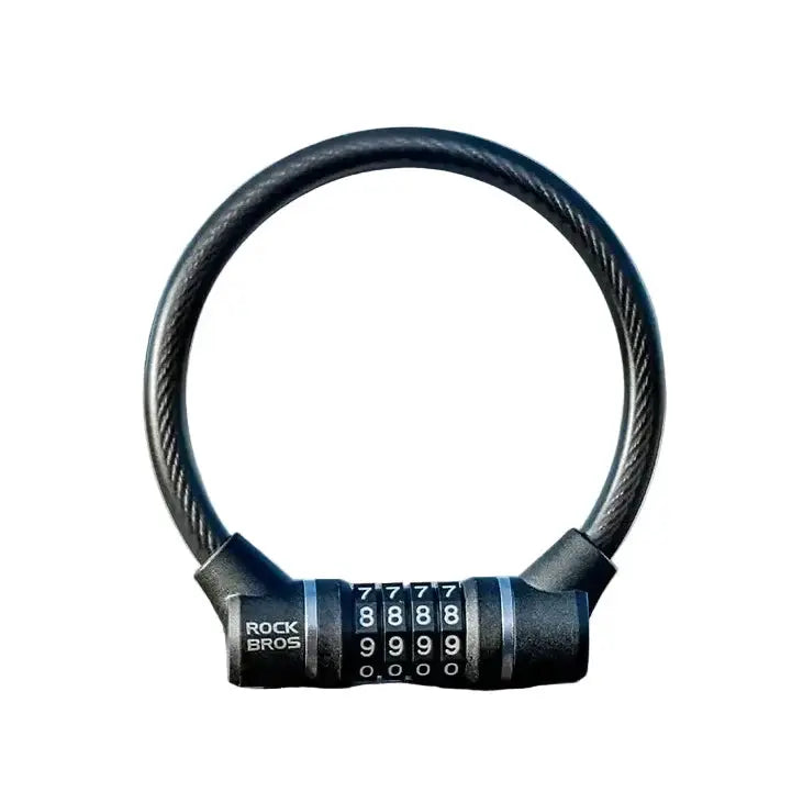 Rockbros 4-Digit Combination Steel Cable Bicycle Lock by Habicare